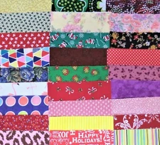 100 PCS ~ 100% COTTON FABRIC SQUARES QUILTING 5"X 5" CHARM PACK ~ ASSORTED