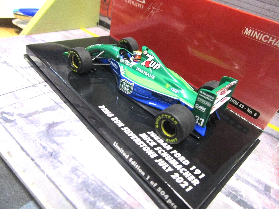 F1 JORDAN Ford Cos 191 Demo Run Silverstone 2021 Mick Schumacher Minichamps 1:43 - Bild 3 von 4