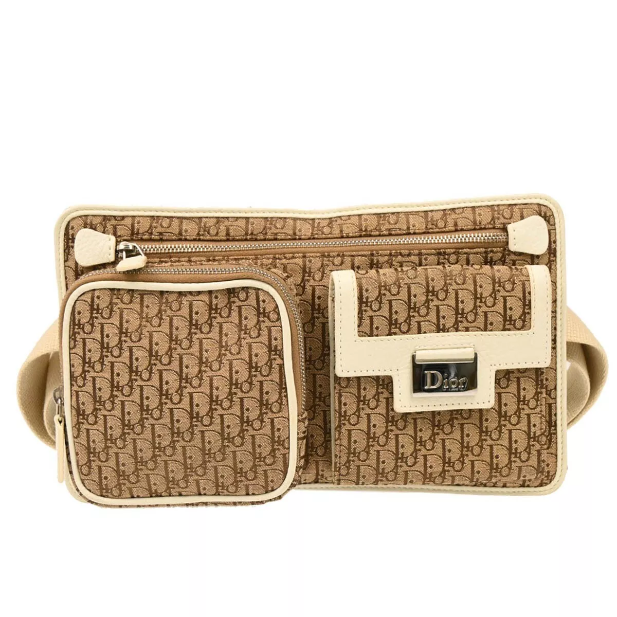 Sac bandoulière ceinture trotteur Christian Dior marron street chic MC1016 125661