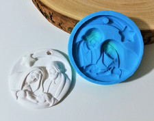 Stampo Natività decorazione 7cm in silicone per creazioni in resina, gesso, cera