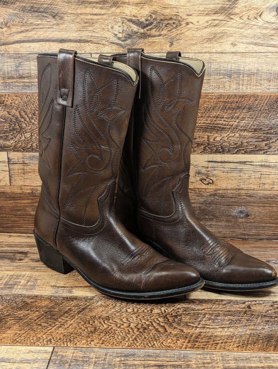 Vintage ACME 4914 Western Cowboy Boots Men's Sz 8.5 D Brown