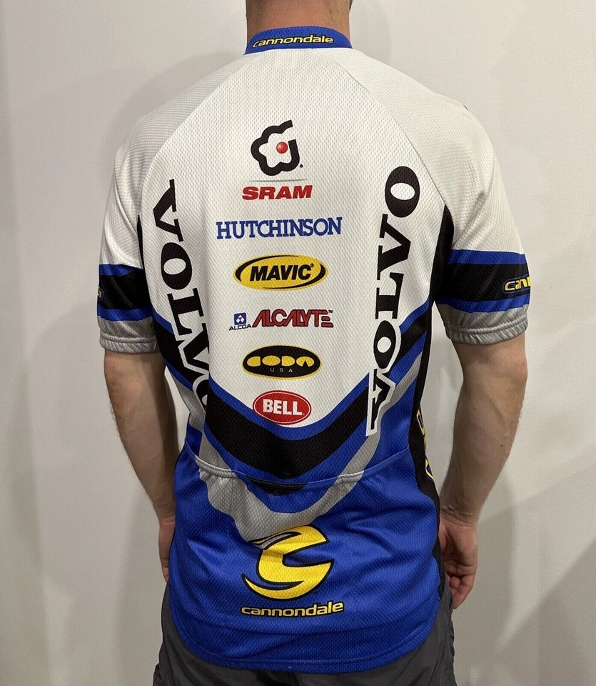 Camiseta de ciclismo vintage Volvo Team Cannondale para hombre azul Mavic Sram Maglia Eroica Foto 2 de 4