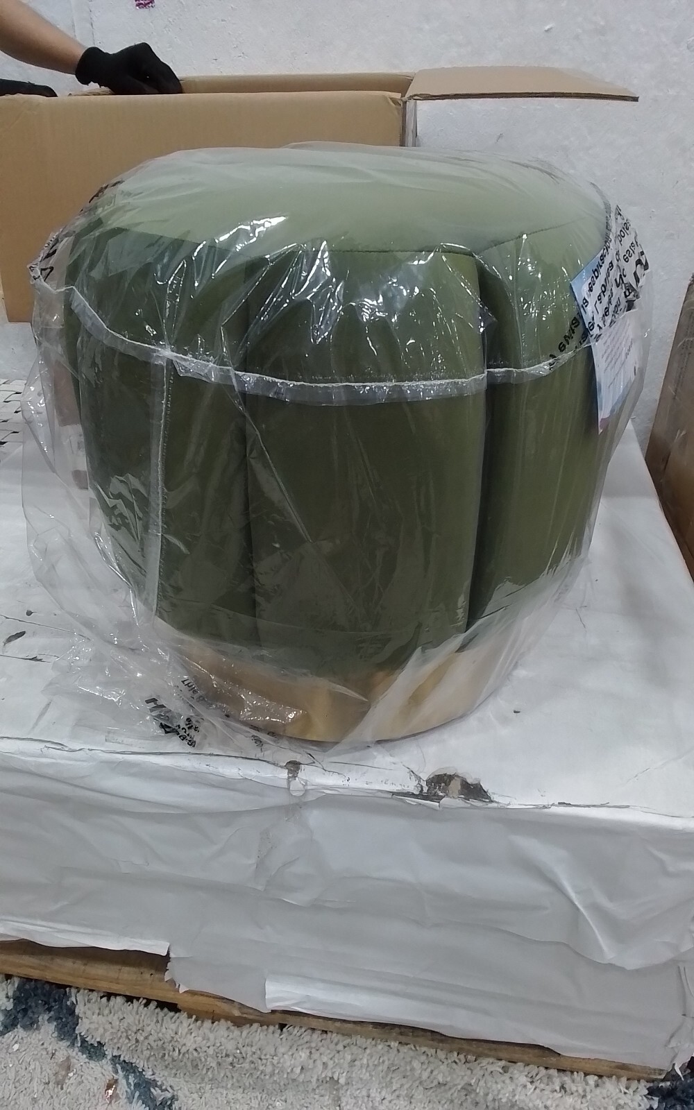 Safavieh MAXINE CHANNEL TUFTED OTTTOMAN, Reduced Price 2172751715 SFV4707J