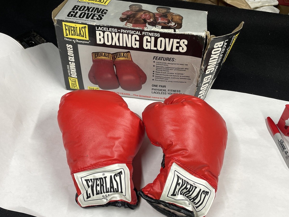 【まこ】VINTAGE EVERLAST BOXING GROVES Vintage Leather Everlast Training Boxing Gloves | S16 Home