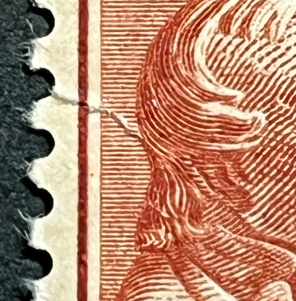 US Presidential Series, Scott #847, 10c John Tyler Coil, MNH, F-VF w/Small Tear - Image 3 of 3