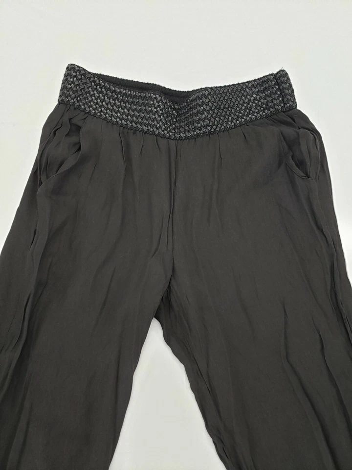 Pantalones de chándal para mujer talla M negros pantalones informales con banda de cintura trenzada NUEVOS NUEVOS CON ETIQUETAS Foto 4 de 4