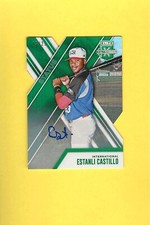 2017 Panini Elite Extra Edition Status Emerald Die-Cut /25 Estanli Castillo Auto