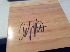 ESPN Andy Katz Signed Basketball Parquet Floor - NICE