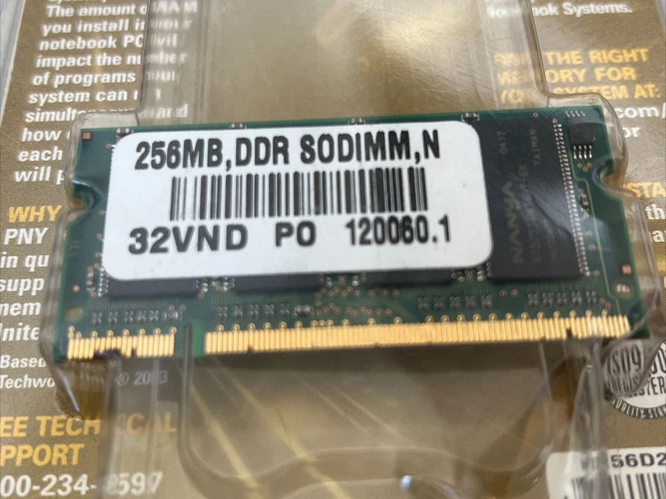 NEW! PNY Optima Memory 256 MB PC2700 DDR333 333 MHz (Double-data-rate) RAM - Image 4 of 4