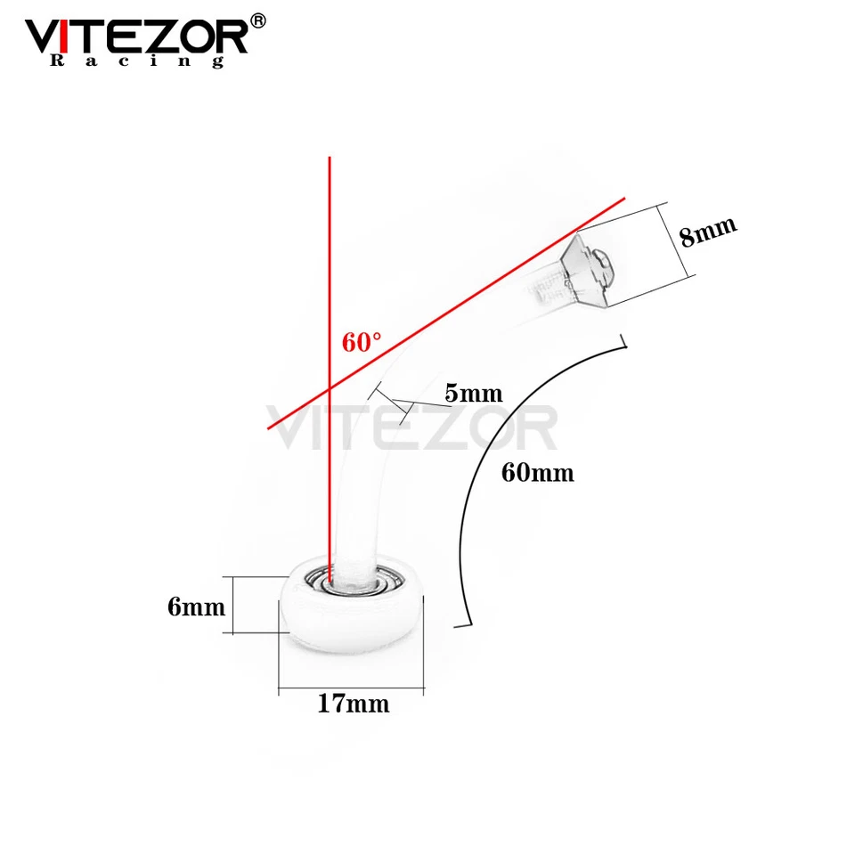 2Pcs Self-Supported Start-Up Ball Bearing Crush Bar GP105 for Kyosho 1/8 NSR500 - Image 3 of 4
