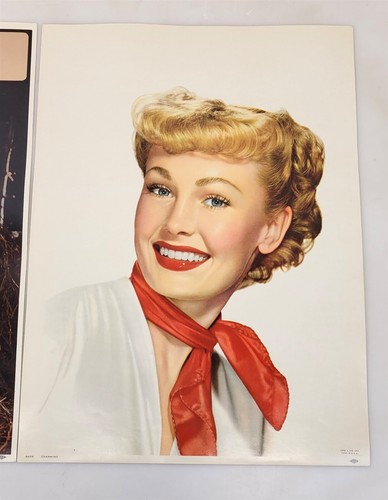 1954 A. Fox 12x16.5 Colored Lithograph Pictures Farmers Daughter Charming ~ F11a - Picture 3 of 5