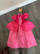 Princess Peach Costume With Tiara, size 7-8