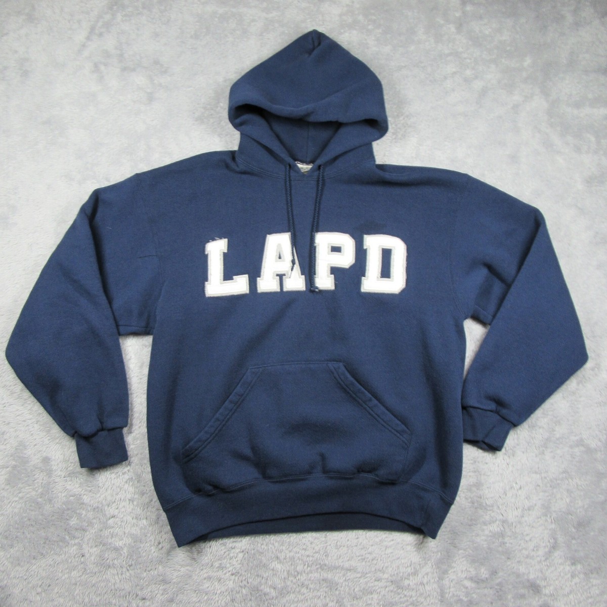 Vintage Sweatshirt Hoodie Size Large Navy Blue Soffe