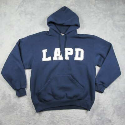 Vintage Sweatshirt Hoodie Size Large Navy Blue Soffe