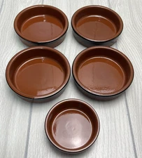 Cermer Glossy Caramel Terracotta Ramekins Set of 5 – Small Rustic Baking Dishes