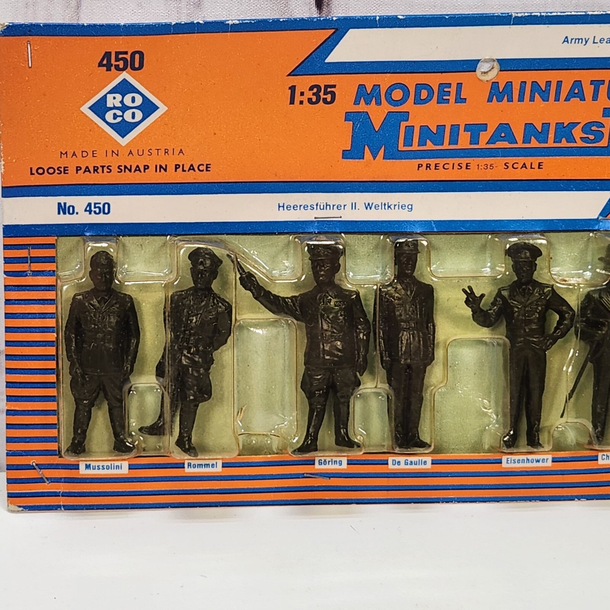 ROCO RO CO 450 1:35 Model Miniatures Army Leaders WWII Minitanks