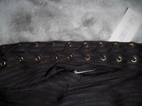Jennifer Lopez Edgy Romance Little Black Dress Size 6 New With Tags - Picture 4 of 6