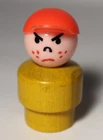 1974 VINTAGE Fisher Price Little People Figure Wood Boy #930 Garage #996 Airport