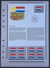 Nations Unies Document 1er jour Timbres Drapeaux Le Luxembourg O & N/O