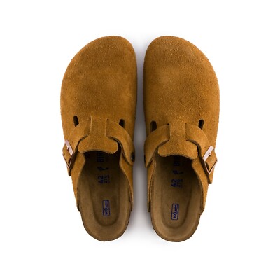 BIRKENSTOCK　BOSTON MINK Boston Soft Footbed Suede Leather Mink | BIRKENSTOCK