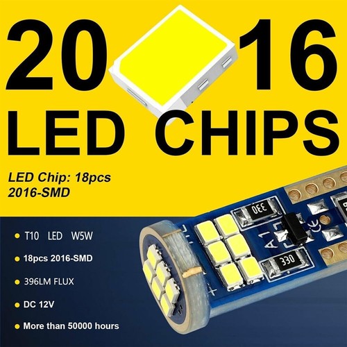 T10 W5W LED Light Bulbs Canbus Error Free for Car Interior Plate Dome Map 10pcs - Picture 28 of 58