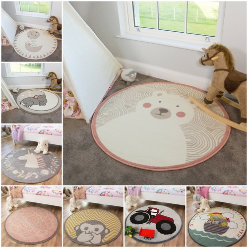 Kids Nursery Rugs Round Childrens Bedroom Mats Cheap Circle