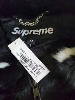SUPREME Faux Fur Varsity Jacket BLACK M SS20 Medium NEW | eBay SUPREME Faux Fur Varsity Jacket BLACK M SS20 Medium NEW | eBay