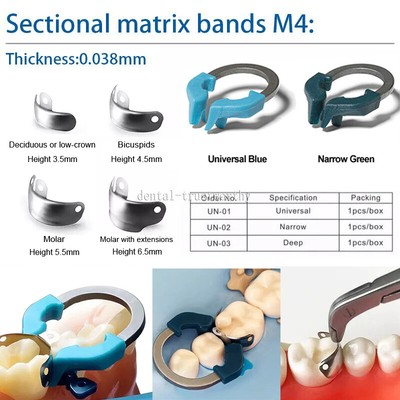 Dental Matrix Bands Ring Sectional Matrice Clamp Fit Garrison Palodent V3 System