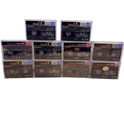 Used Lot Of 10 Sony P6120HG Metal Particle Video8 8mm Video Cassette