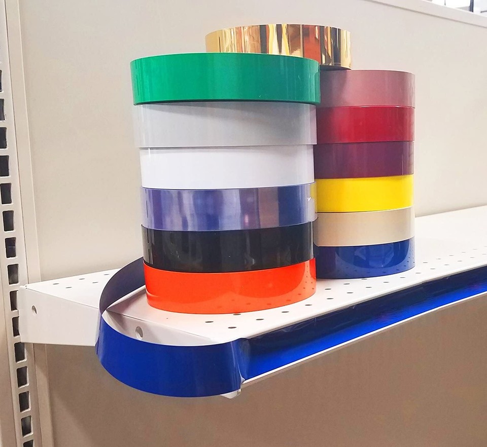 Decorative Gondola Shelving Vinyl Insert for Ticket Channel 130 FT. x 1