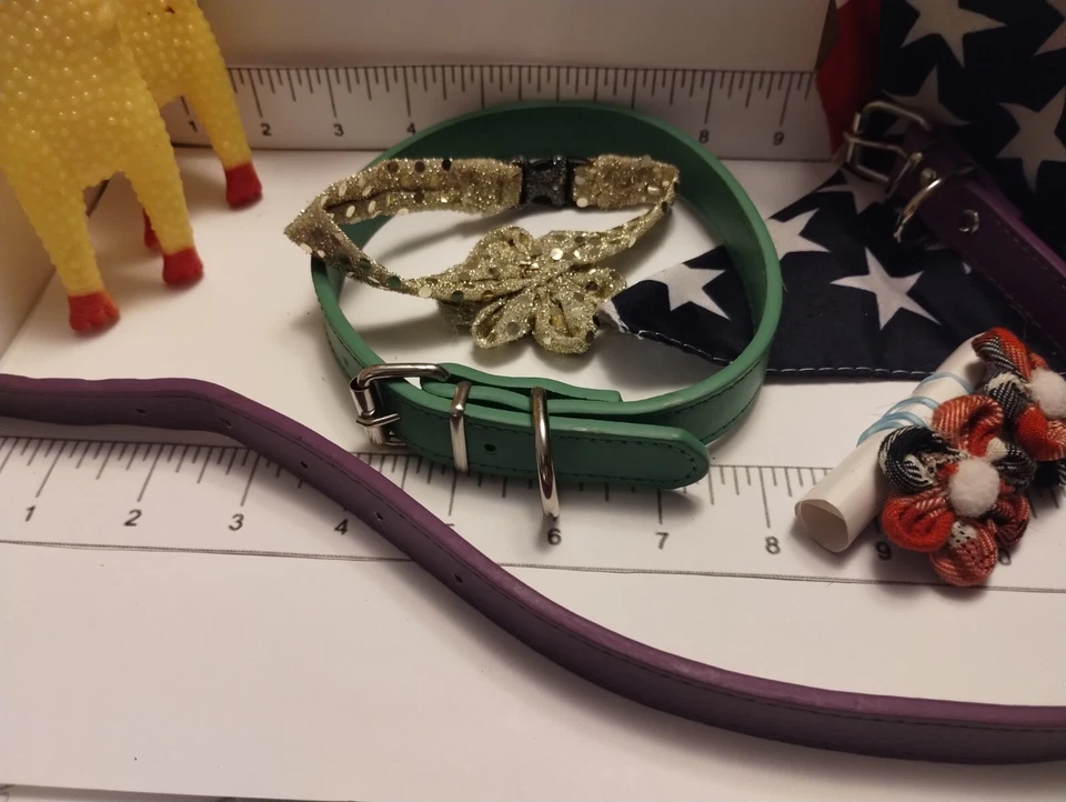 Dog Collars-Tags-Toys-flowers For Hair or Collars& Bandanna (BUNDLE)  - Image 4 of 4