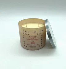 Bath & Body Works Candle Large 3-Wick SOFT PINK PETAL TEA CAKE See Description