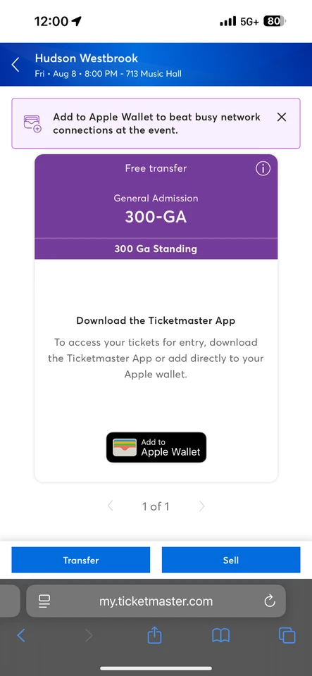General Admission Ticket - Hudson Westbrook - 08/08/25 - Houston, TX - 1 Ticket - Image 2 of 2