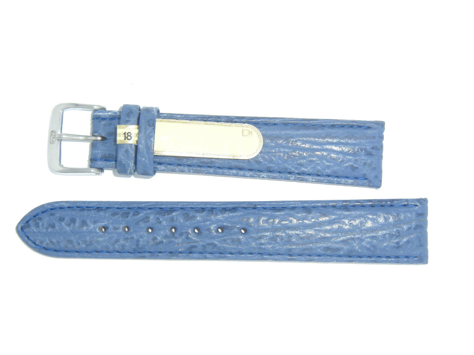 Di-Modell Genuine Shark Leather 18mm Blue Waterproof Watch Band SHARKSKIN 25%OFF