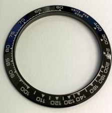 CERAMIC BEZEL FOR ROLEX DAYTONA IN BLACK W/ WHITE ENGRAVED 4 ALL DAYTONA MODELS