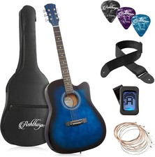41-inch Beginner Cutaway Acoustic Guitar Package - Starter Kit w/ Tuner, Gig Bag