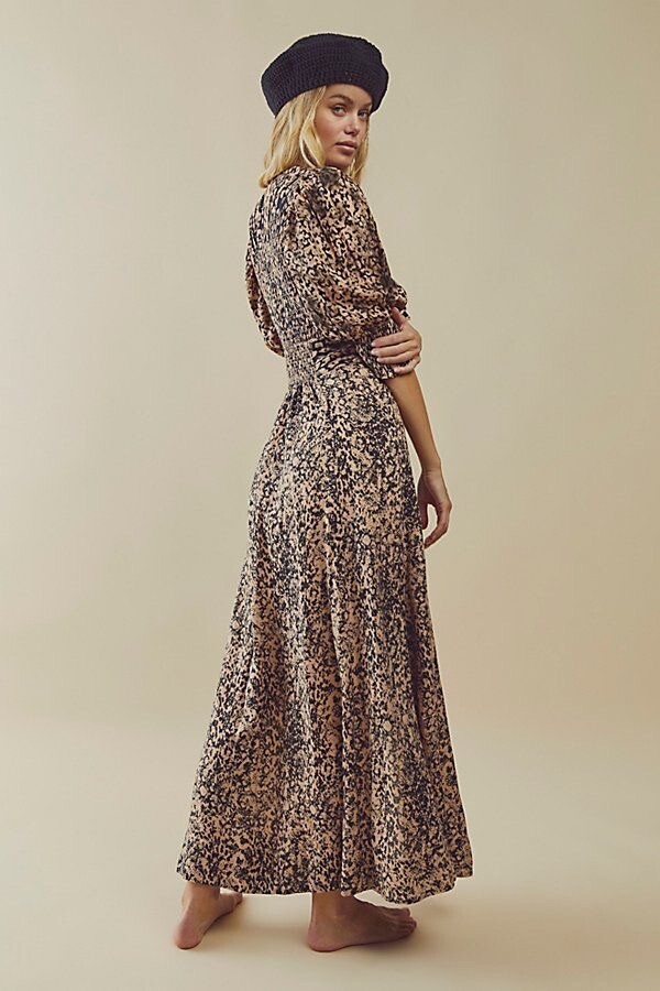 Free People String Of Hearts Printed Maxi Dress Size S | eBay