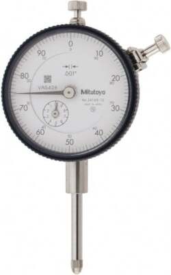 Mitutoyo 2416S-10 Dial Drop Indicator, 1'' Range, 0-100 Reading, 0.001'' Grad, ...