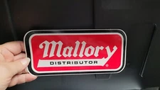 MALLORY Distributor Nascar sponsor  Sticker / Decal