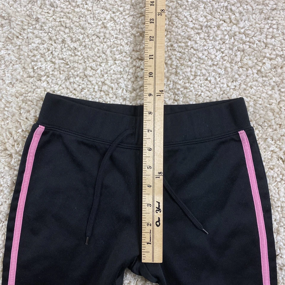 mossimo youth girls medium 7/8 black pants pink side stripe - Image 3 of 4