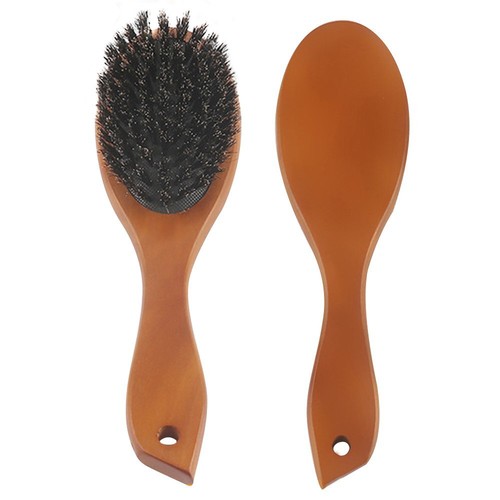 Natural Boar Bristle Hairbrush Massage Comb Anti-static Hair Scalp PaddleBrushUL - Picture 6 of 11