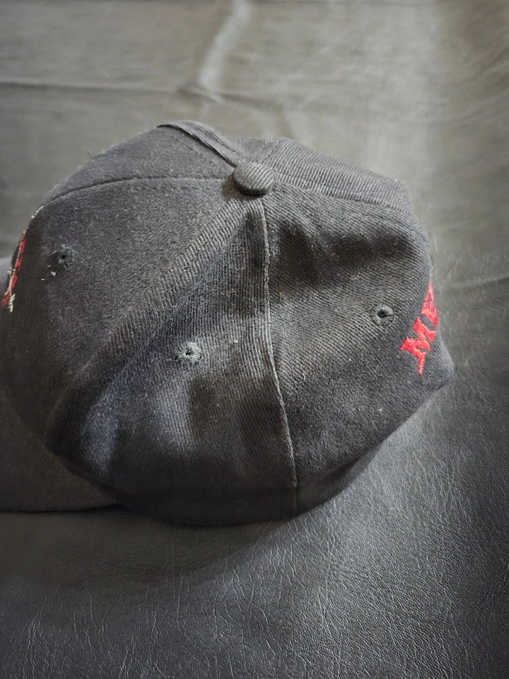 Rare Megadeth 90s Giant Tag Snapback Hat RARE EUC CLEAN CRYPTIC WRITINGS METAL - Image 3 of 4