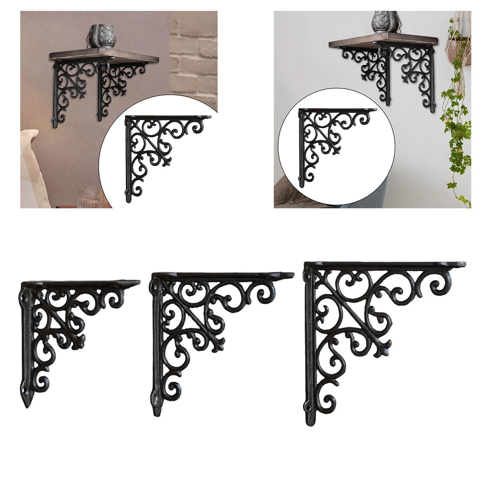 Decorative Shelf Bracket Home Shelf Supporter Iron Garage Shelving Bracket
Opens in a new window or