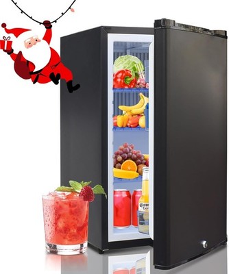 Smeta 110V 2 Way Mini Fridge Compact AC/DC 12V Refrigerator 1.7 cu.ft, Black