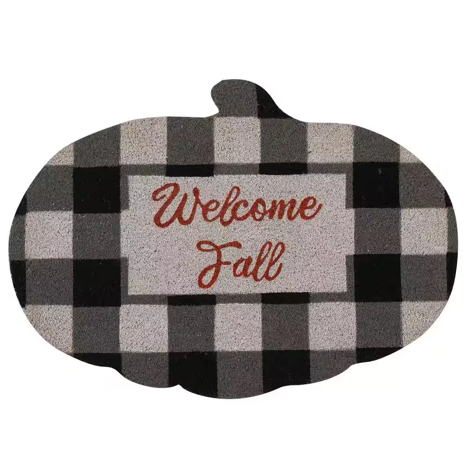 Welcome Fall Plaid 32 pulgadas X 23 in. Alfombrilla puerta Foto 4 de 4