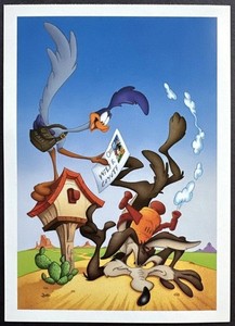 Road Runner & Wile. Coyote Stamp and Pictorial Card #3392c