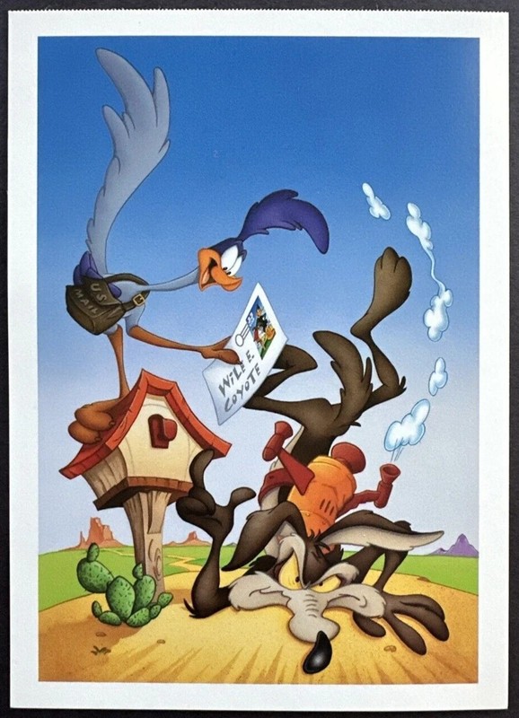 Road Runner & Wile. Coyote Stamp and Pictorial Card #3392c