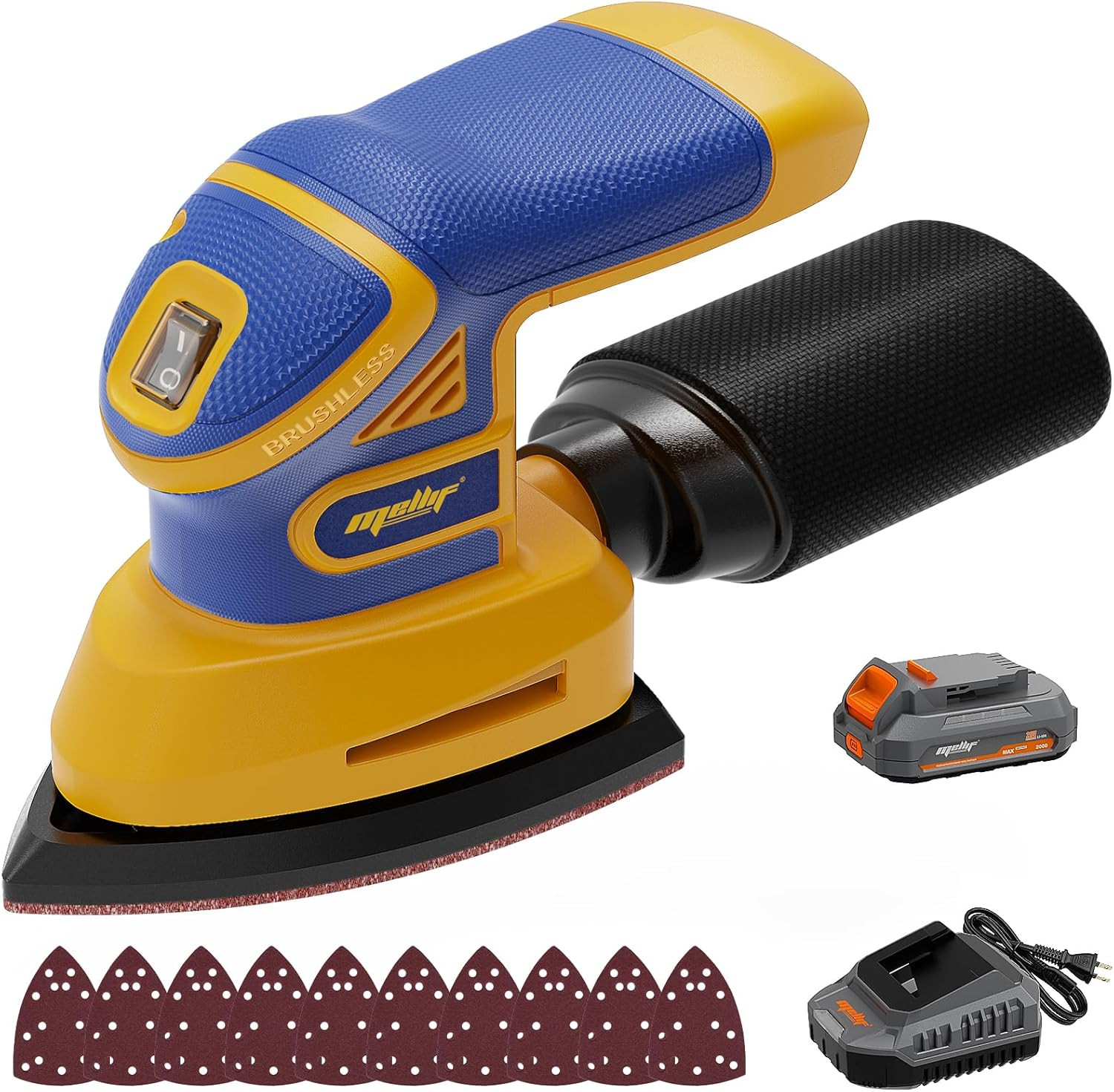 Cordless Detail Sander Compatible with Dewalt 20V Max Battery, 1.9Amp, Dust Coll