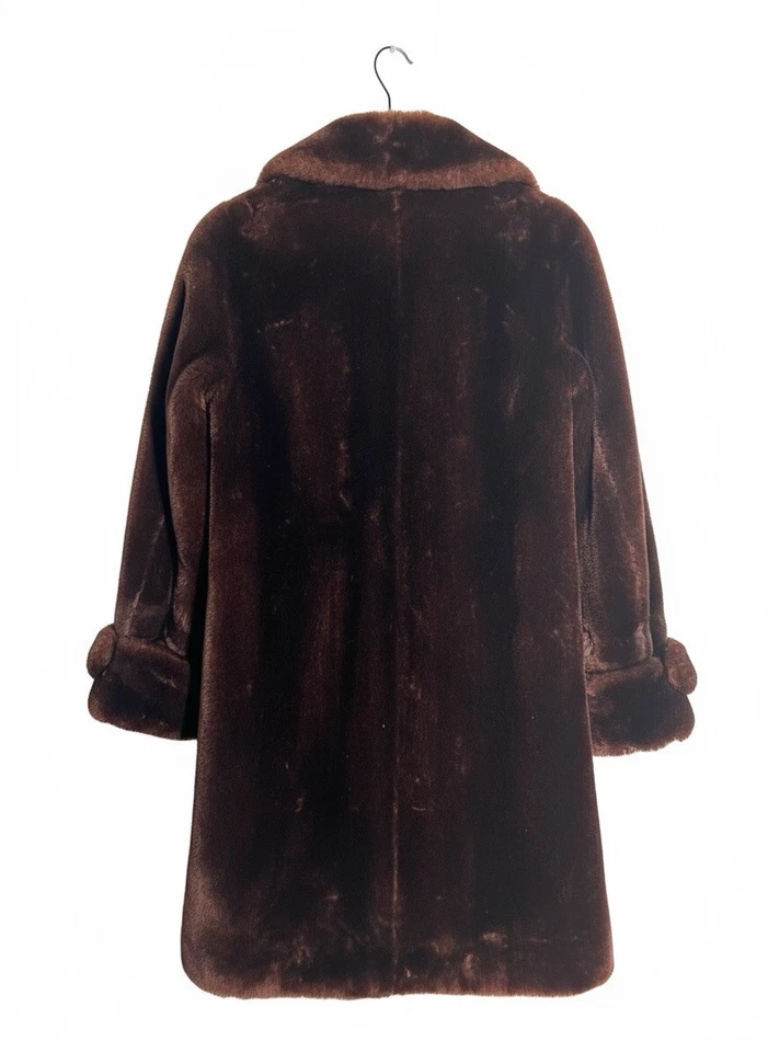 Винтажный 1950-х годов Vogue Сан-Антонио бордовый норковая шуба атласная подкладка монограмма - Изображение 3 из 4