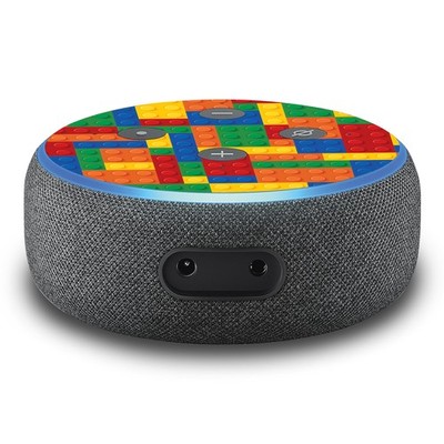 2er Set Aufkleber Bausteine passend für Alexa Echo Dot Gen.3 Assistant R137-30